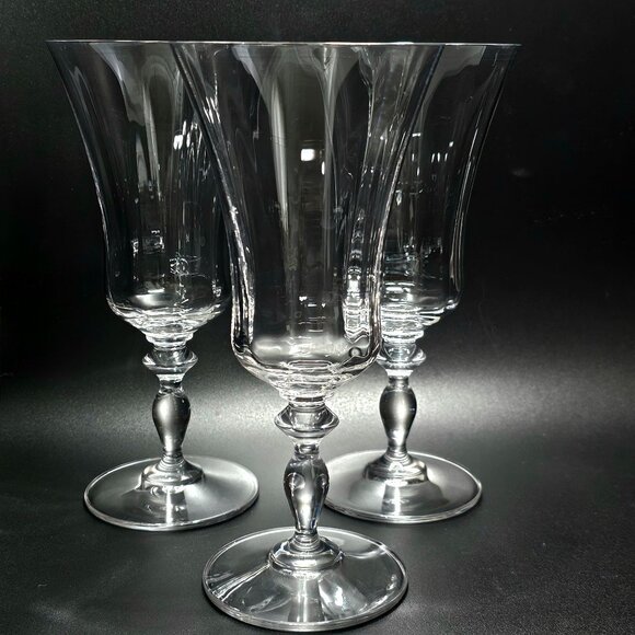 Mikasa Other - 3 Mikasa Jamestown Iced Tea Glasses 8" clear crystal optic glasses Austria flaw